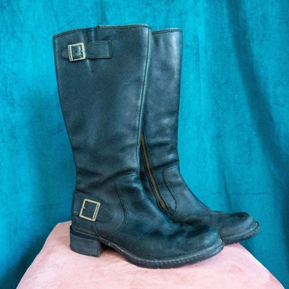 Tall Motorcycle Timberland Biker Boots size 7.5 W - Picture 1 of 6